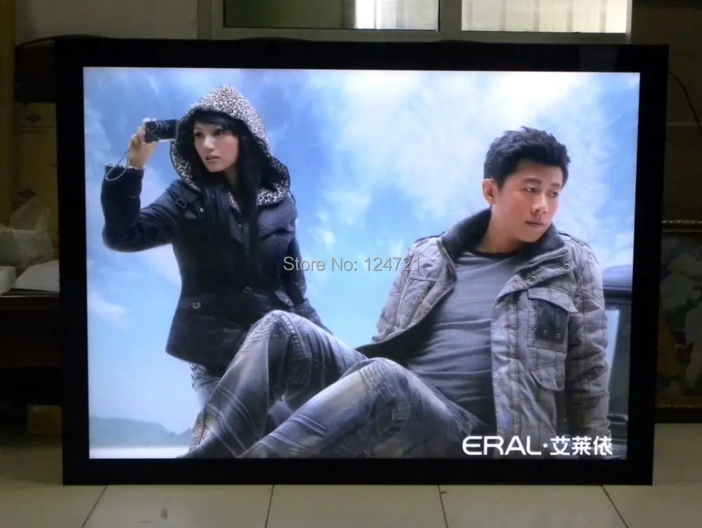 Магнитный ультра тонкий алюминиевый профиль рекламы a1 размер led Магнитная