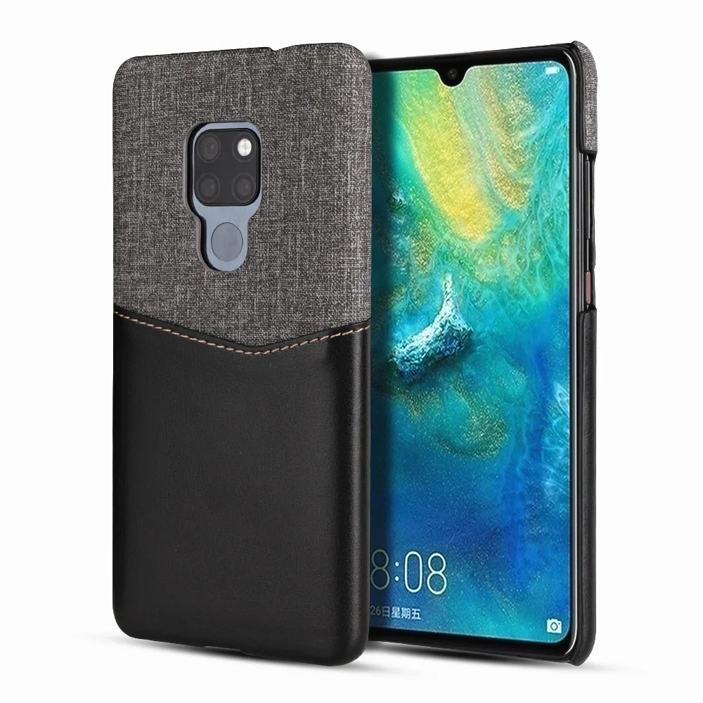 Чехол для huawei mate 20 тканевый комбинированный высококачественный кожаный Слот