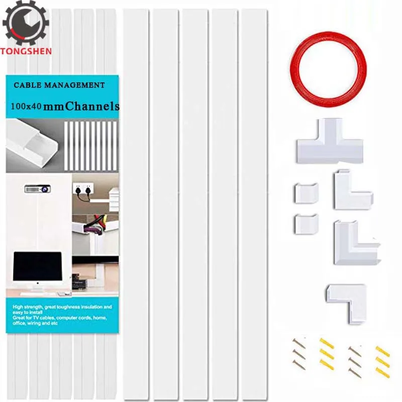 100x40 крупногабаритный зернистый провод, Трубка кабеля, пластиковый Электрический квадратный канал управления кабелем, консилер каналов
