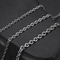 mens stainless steel finished chains necklace oval link chain with lobster clasp steel jewelry necklaces man accessories 2 3mm