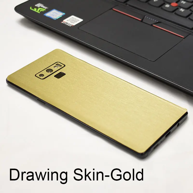 Drawing Skin Gold Защитная пленка для Samsung Galaxy Note 9, 8, 10, S8, S9, кожа, углеродное волокно, дерево, Защитная Наклейка для Samsung S9, S8, S10e, S10 - Цвет: Drawing Skin Gold