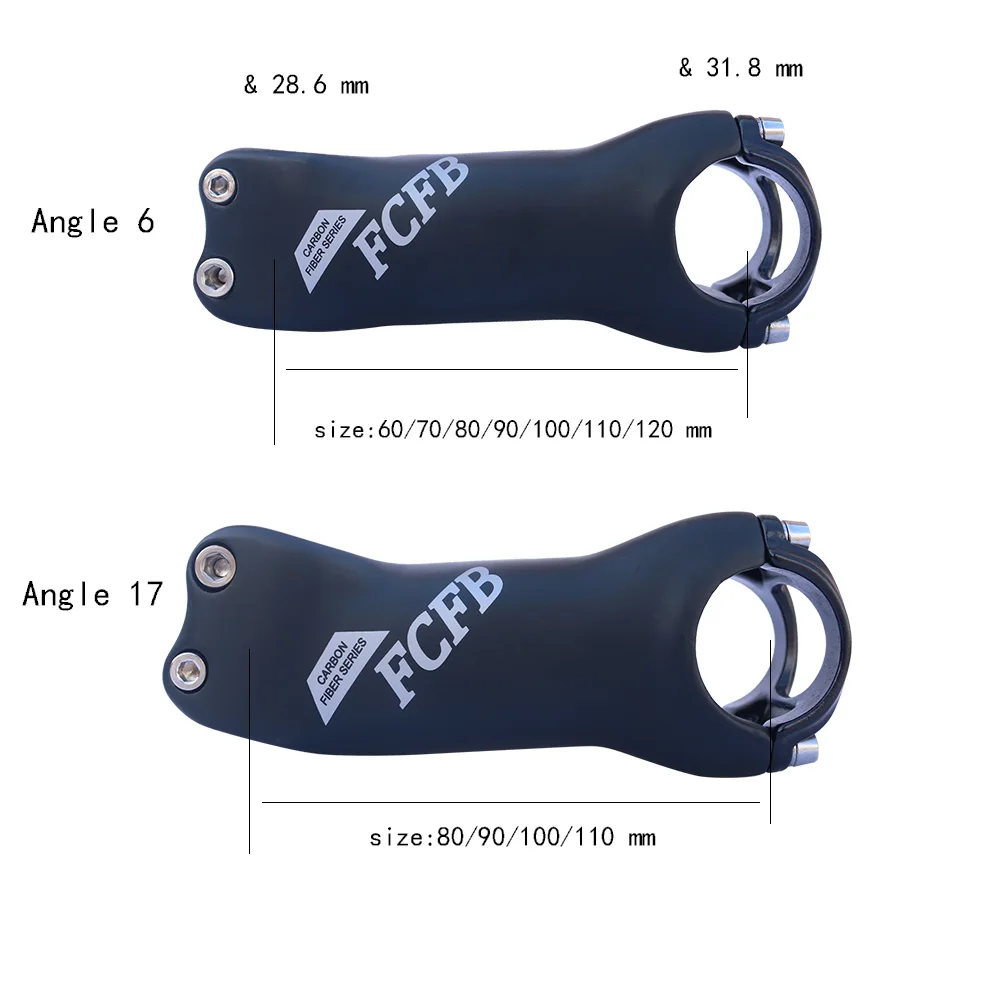 2017 FCFB углеродный шток шоссейного стержня серый черный угол 6 англ 17 дюймов горный