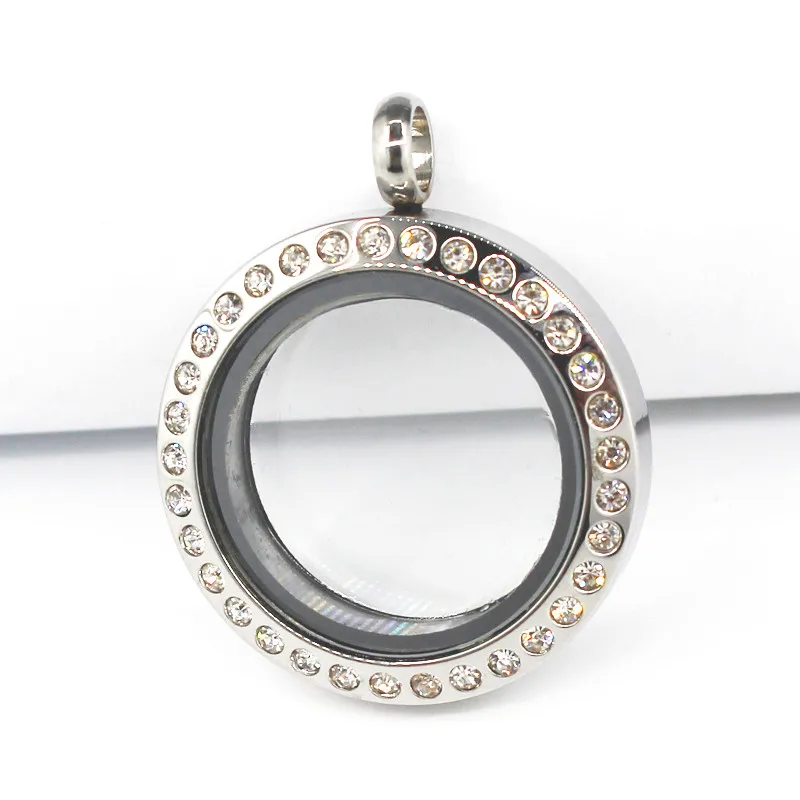 5 шт./лот 25 мм круглый плавающий медальон из нержавеющей стали ожерелье Золото с