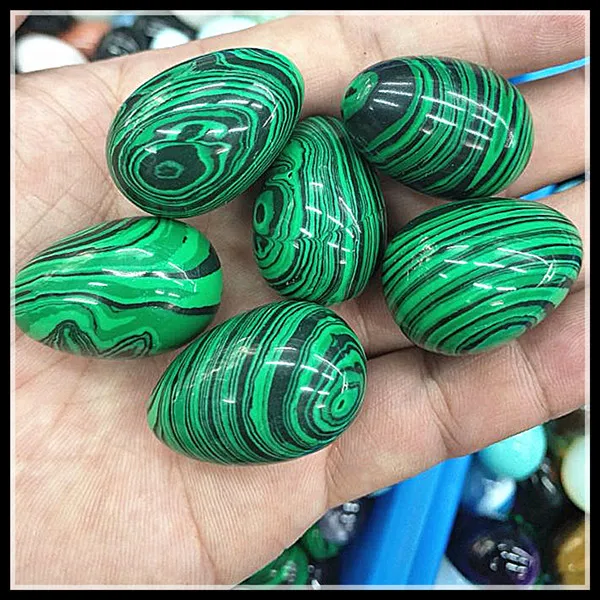 3 шт. натуральное полудрагоценное яйцо формы без отверстий аметис Малахитовый