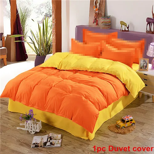 orange yellow Yovepii 1 шт. пододеяльник домашний текстиль сплошной пододеяльник микрофибра покрывало современный белый покрывало без наволочки без простыни - Цвет: orange yellow