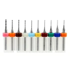 Сверла с ЧПУ NICEYARD 10 шт.компл. от 0,3 мм до 1,2 мм, спиральное сверло для печатной платы, мини-сверла из вольфрамовой стали