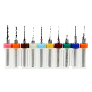 Сверла с ЧПУ NICEYARD 10 шт.компл. от 0,3 мм до 1,2 мм, спиральное сверло для печатной платы, мини-сверла из вольфрамовой стали