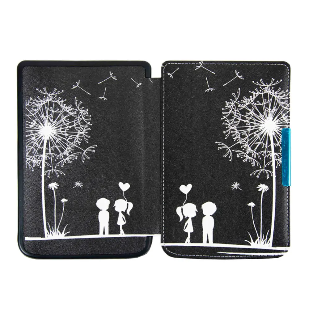 Защитный смарт-чехол для Pocketbook 614 plus, 625 basic touch 2626/626 plus ereader из искусственной кожи+ подарок - Цвет: PB624 SY PGY