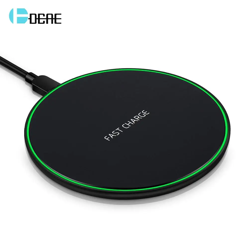 DCAE 15W Fast Wireless Charger Type C USB Qi Charging Pad For iPhone 11 XS XR X 8 10W Quick Charge for Samsung S10 S9 Note 10 9 | Мобильные
