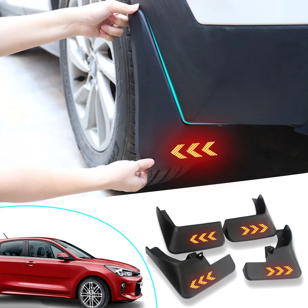 4 шт. Автомобильные Брызговики для Kia KX Cross Брызговики передние задние брызговики автоматические Брызговики Светоотражающие Предупреждение брызговики