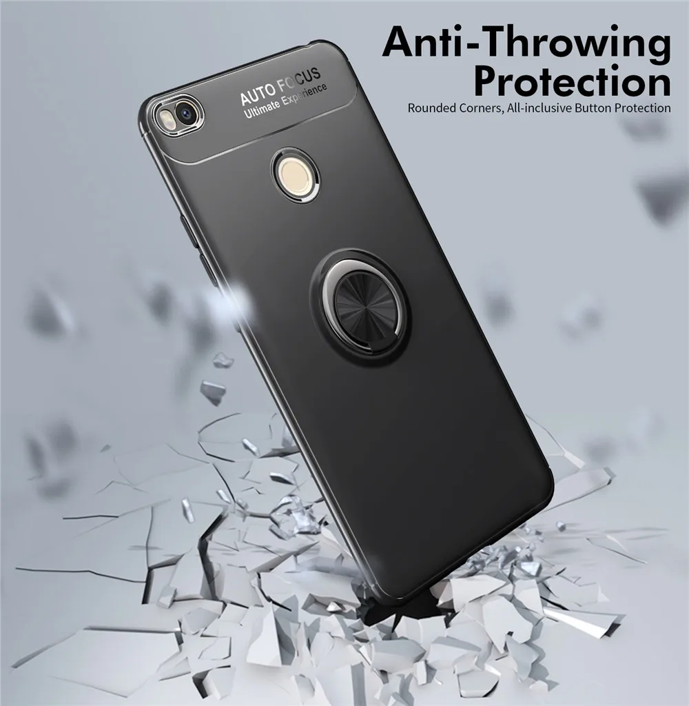 For Xiaomi Mi Max 2 Case Holder Stand Magnetic 360 Bracket Finger Ring TPU Xiomi mi Max2 6.44" 4gb 64gb |