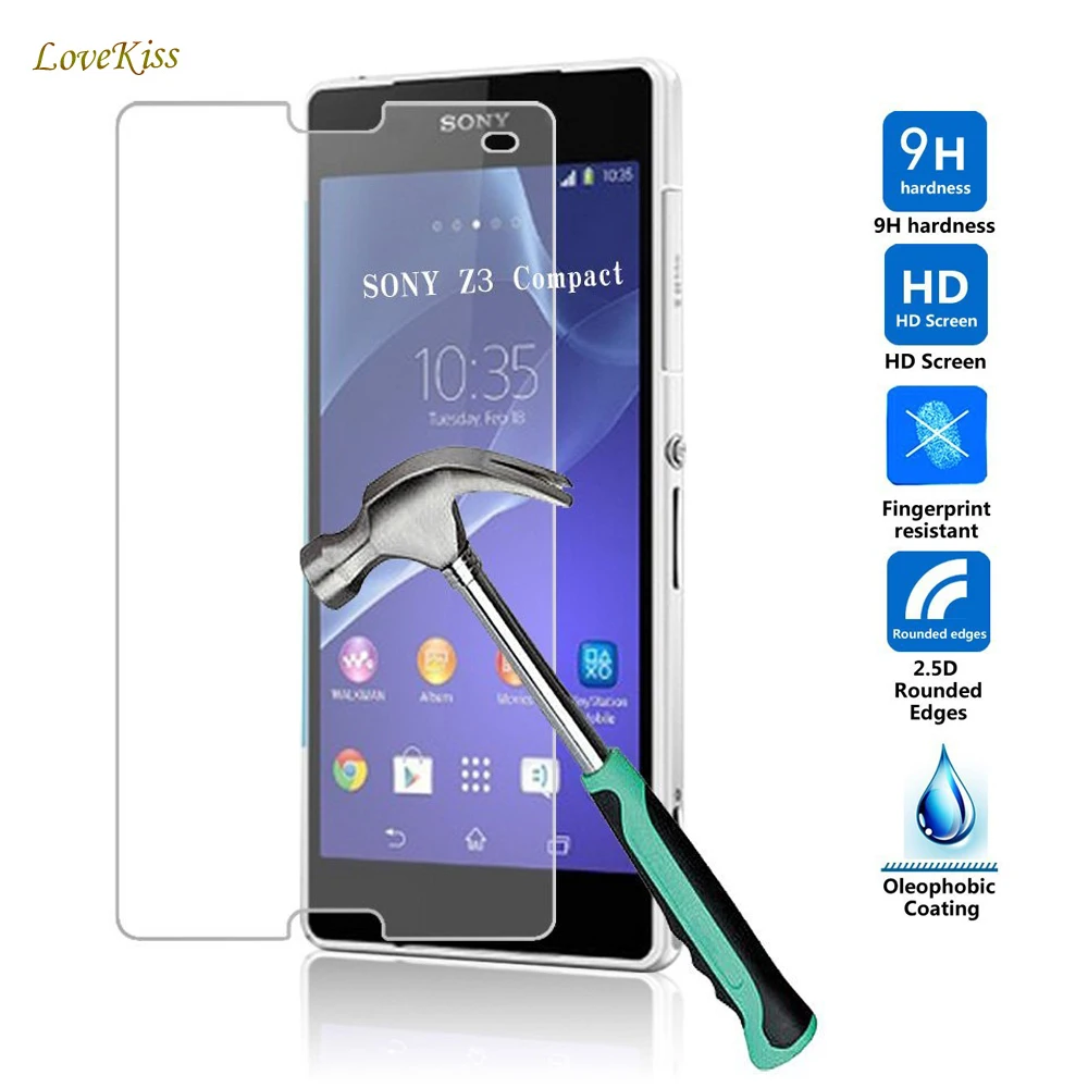 Взрывозащищенная 9H пленка для экрана из закаленного стекла Sony Xperia E3 D2203 D2206 Dual D2212