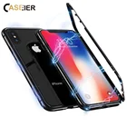 Магнитный поглощающий чехол CASEIER для телефона iPhone X XS MAX XR, Задняя стеклянная крышка для iPhone X 8 7 Plus, чехол, крышка