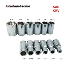 Julaihandsome 12 шт. 1/4 дюймов SAE Розетки Набор отверток 5/32 3/16 7/32 1/4 9/32 5/16 11/32 3/8 7/16 15/32 1/2 9/16 таможенный приходной ордер с фокусным расстоянием 25 мм набор ручных инструментов