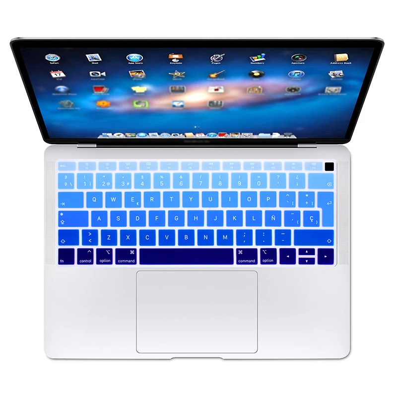 Силиконовый чехол для клавиатуры Funda con teclado en с испанским языком MacBook новейший Air 13