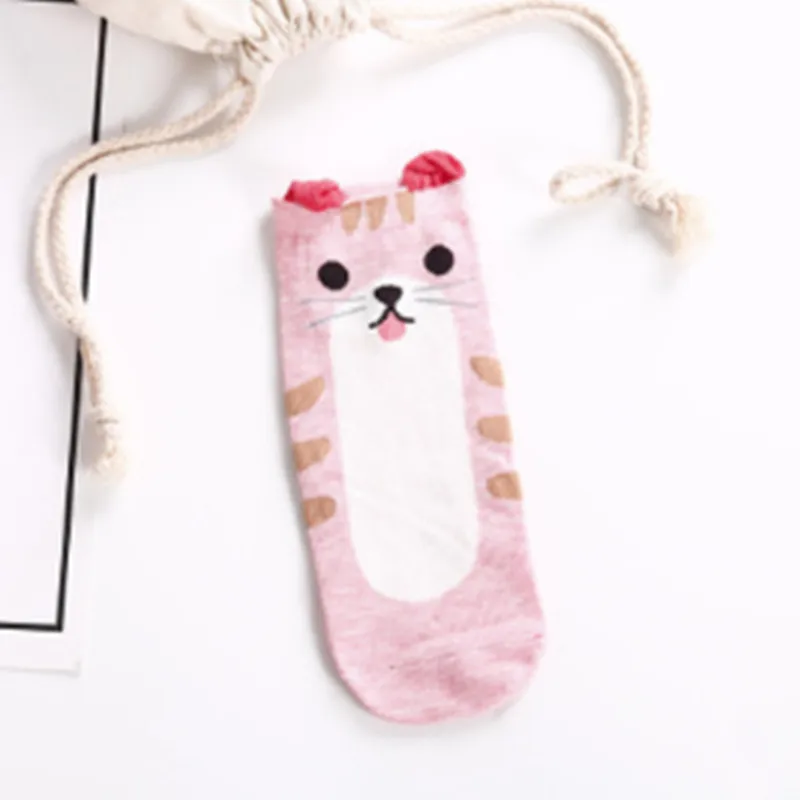 Женские красивые хлопковые носки с изображением котенка meias женские Kawaii Calcetines