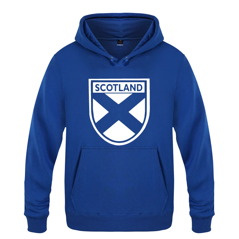 Мужские флисовые толстовки с капюшоном шотландским флагом | Мужская одежда