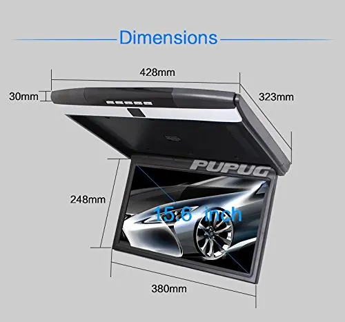 Видеоплеер на крышу автомобиля дисплей откидной вниз монитор плеер подвесной