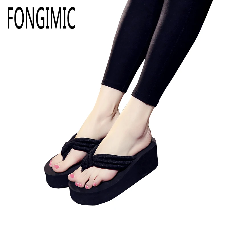 Женские сандалии на танкетке босоножки толстой подошве шлепанцы высоком каблуке