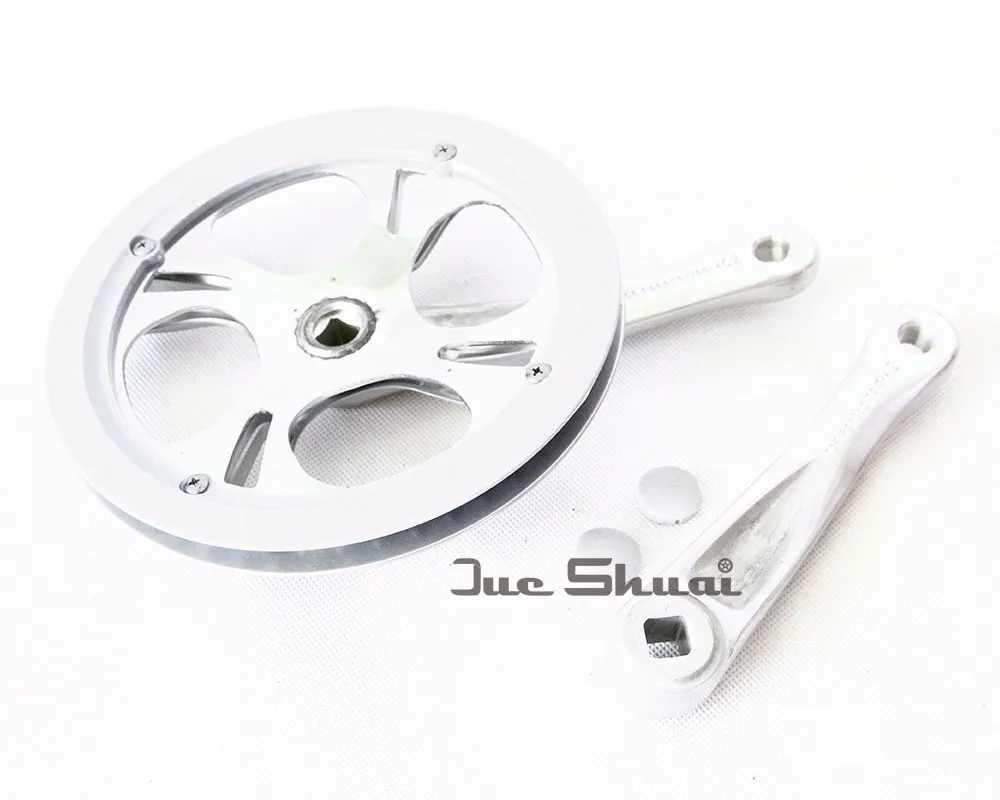 JS Велоспорт велосипед Crankset с защитным покрытием 48 T двухслойный сплав алюминиевый коленчатый набор черный белый MTB углеродная рукоятка BMX запчасти