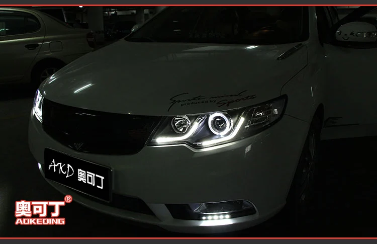 AKD автомобильный Стайлинг Головной фонарь для Kia Forte фары 2009- Forte Coupe светодиодный фонарь светодиодный DRL Hid Bi Xenon авто аксессуары