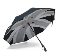 union jack double layer reverse umbrella windproof folding inverted upside down for mini cooper one jcw s countryman accessories