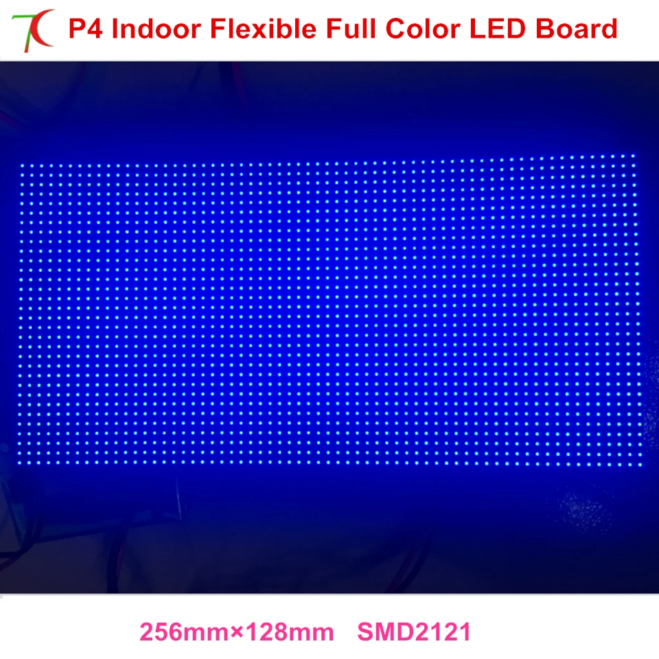 Крытый P4 rgb гибкий полноцветный светодиодный модуль для colunm светодиодный экран матричный smd2121 hub75 billboard