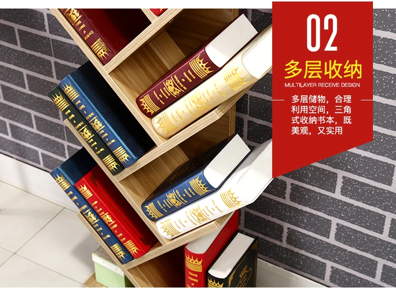 9 слоев дерева форма деревянная книжная полка книжный шкаф книжный Дисплей Полка Стеллаж для хранения стабильный книжный шкаф тяжелый подшипник 132 см высота