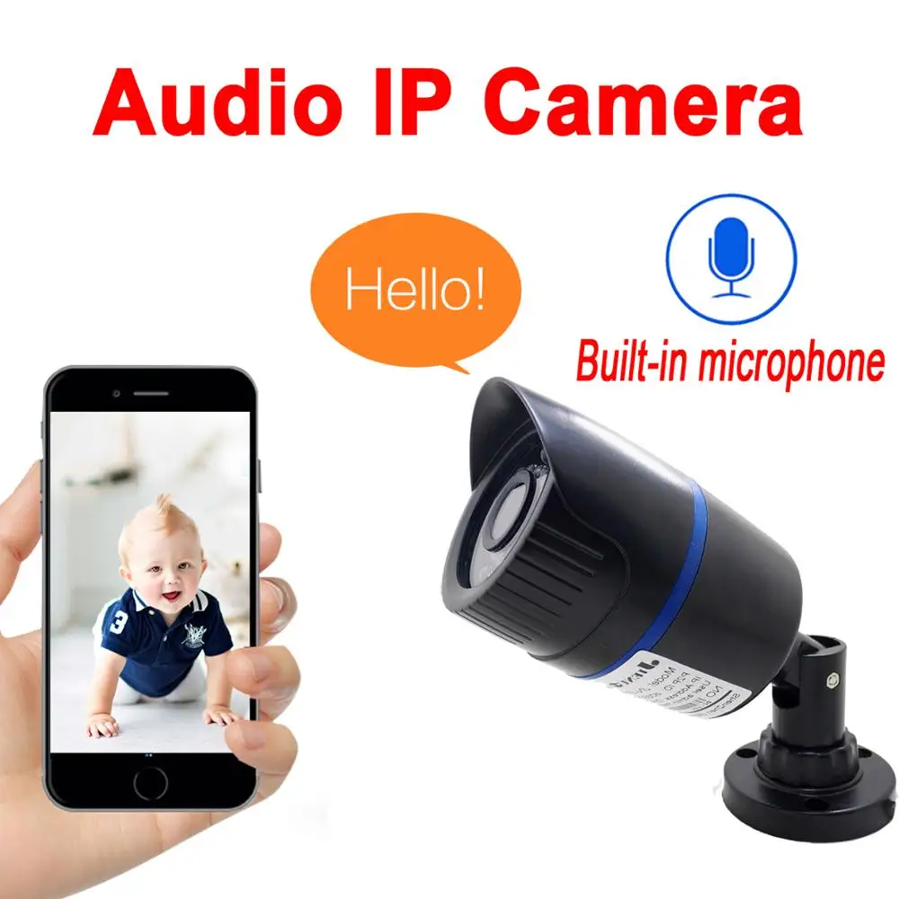 5MP Poe аудио Ip камера Cctv безопасности видео наблюдения IPCam инфракрасная домашняя