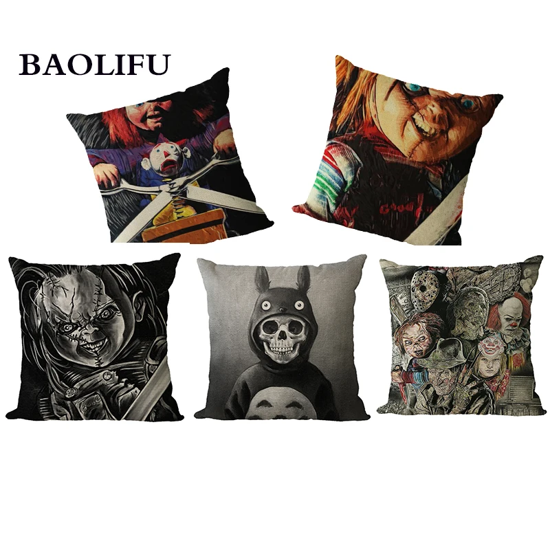 BAOLIFU Pillow Cover Horror Movie Murderers Daniel Ayala Case Chucky Taylan Soyturk Home Decorative B008 | Дом и сад