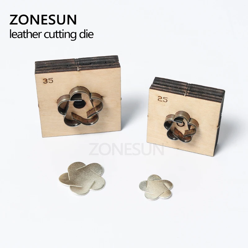 ZONESUN мяч цветок кожа резки Die DIY кольцо для ключей вырезать деревянный шаблон