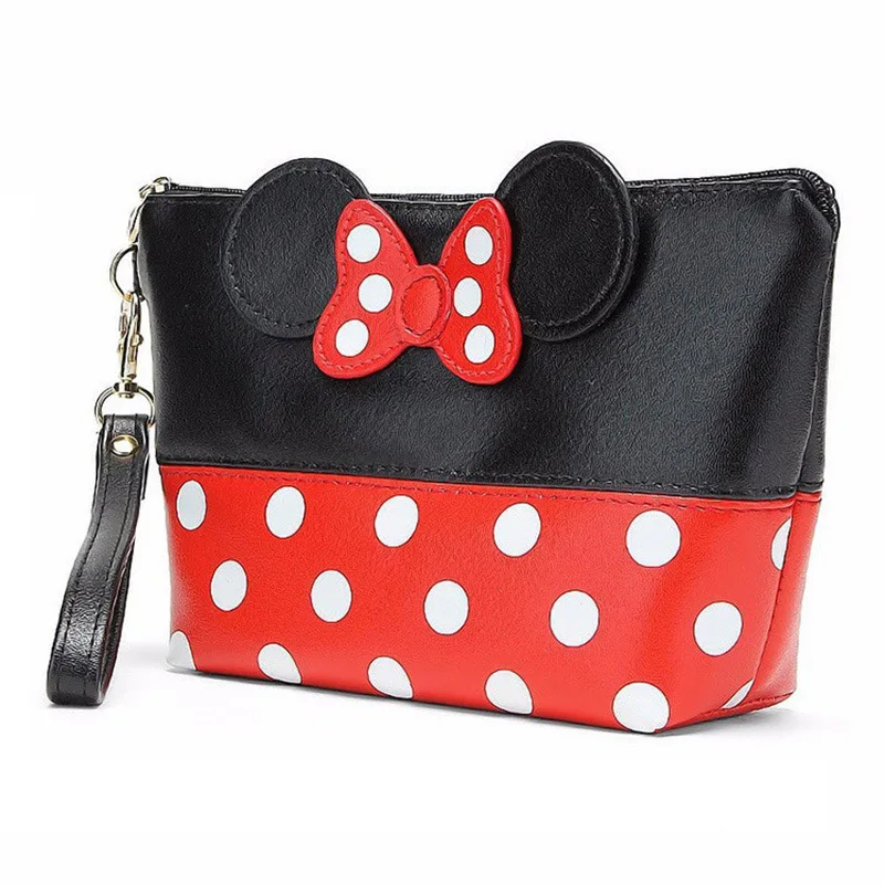 Disney PU Bowknot Mickey Mouse плюшевый Кошелек многофункциональная женская сумка мини
