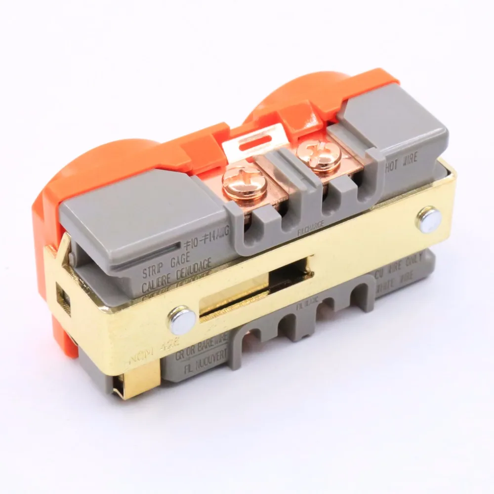 

3pieces Gold Plated AC Power Bar trip US Socket Receptacle wall outlet