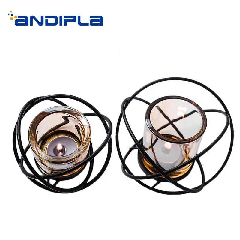 Держатель для свечи в скандинавском стиле геометрический Железный