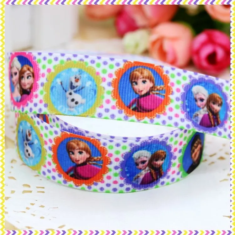 7/8 '' «Анна», «Эльза» с принтом снеговика; корсажная лента hairbow головные уборы вечерние украшения «сделай сам» оптом OEM 22 мм D194