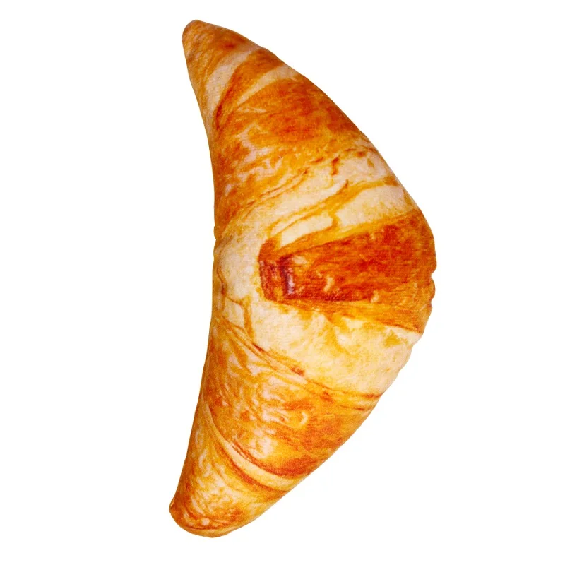 Croissant Плюшевая игрушка Bite Vocal имитация плюшевого холста Bite Bauble имитация еды плюшевая игрушка мороженое растительное яйцо в форме печенья безделушка - Цвет: Croissant