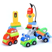 sytopia building blocks car mini city happy site children big size educational toy for baby kid gift toy compatible with duploe