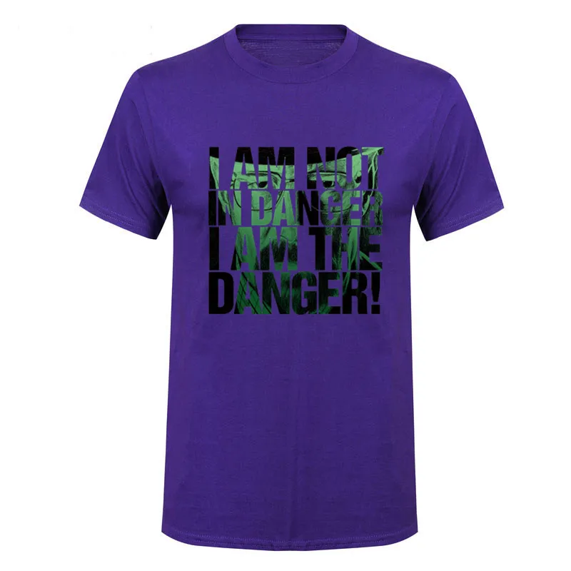 Breaking Bad футболки Для мужчин я не в опасности опасность Camisetas Hombre короткий рукав