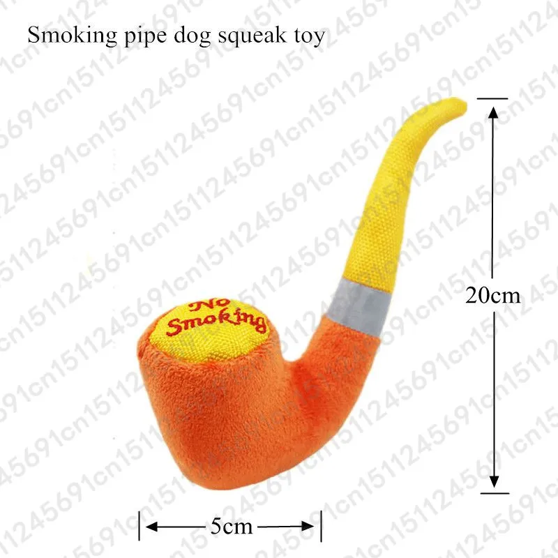 Smoking Pipe 1 шт. Радужная кость фрукты овощи курица барабан пищалка игрушка для Плюшевая собачка красный перец редиска утка звучащая кошка жевательные игрушки для питомцев - Цвет: Smoking Pipe