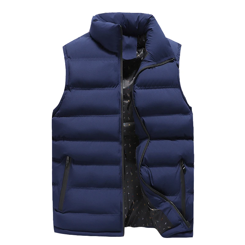 

Vest Men New 2019 Autumn Winter Warm Sleeveless Jacket Army Waistcoat Men's Vest Fashion Casual Coats down feather Thick vest