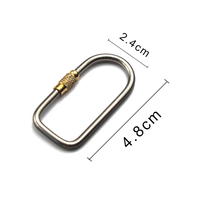 1PC Titanium Alloy Keychain With Lock Key Storage Buckle Backpack Hanging Quick Hook Accessories Outdoor Equipment Tool | Спорт и