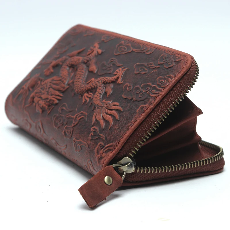 Длинный кошелек для мужчин дизайнерский клатч с принтом дракона тигра