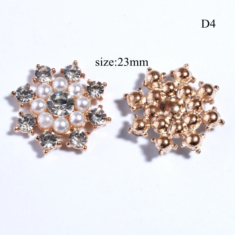 10 шт. 22 мм Высокое качество блестящие жемчужные хрустальные пуговицы для
