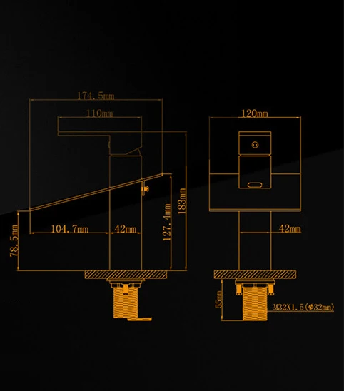 Смеситель для раковины в ванную комнату кран с водопроводом и хромированный