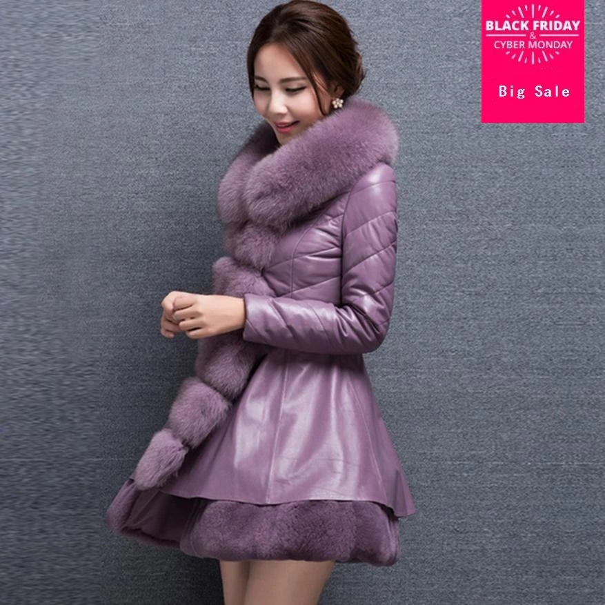 Женская зимняя куртка из искусственного лисьего меха wj1364|faux fur jacket|faux jacket pluswomen faux