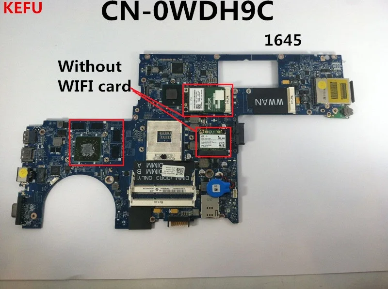 KEFU для Dell 1645 Материнская плата ноутбука CN 0WDH9C DARM5CMB8D1 тестирование Быстрая