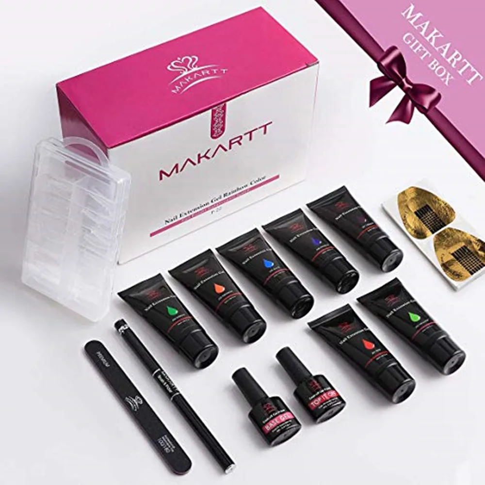 Makartt P-22, полигелевый Набор для наращивания ногтей, Радужный цвет, гель для наращивания ногтей, решение для утолщения ногтей, оборудование для ногтей, Гель-лак