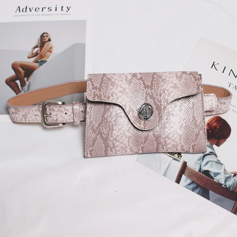 

2019 New Spring Camel Pu Leather Crocodile Pattern Mini-Bag Loose Long Personality Belt Women Fashion Tide