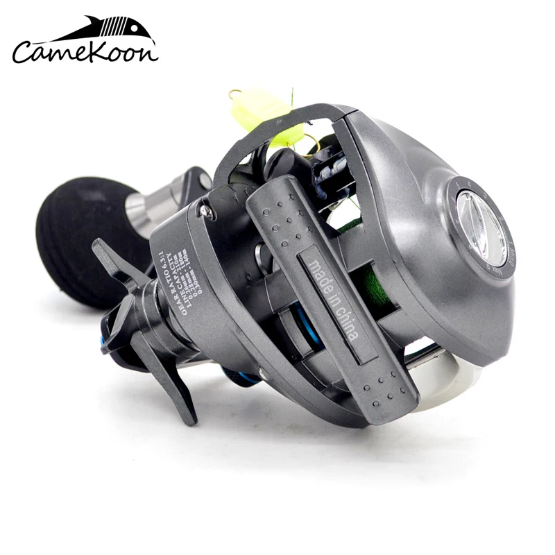 CAMEKOON baitcasing Рыболовные катушки 6,3: 1 Правая ручка приманка Литая Катушка с PE леской#3-120 м
