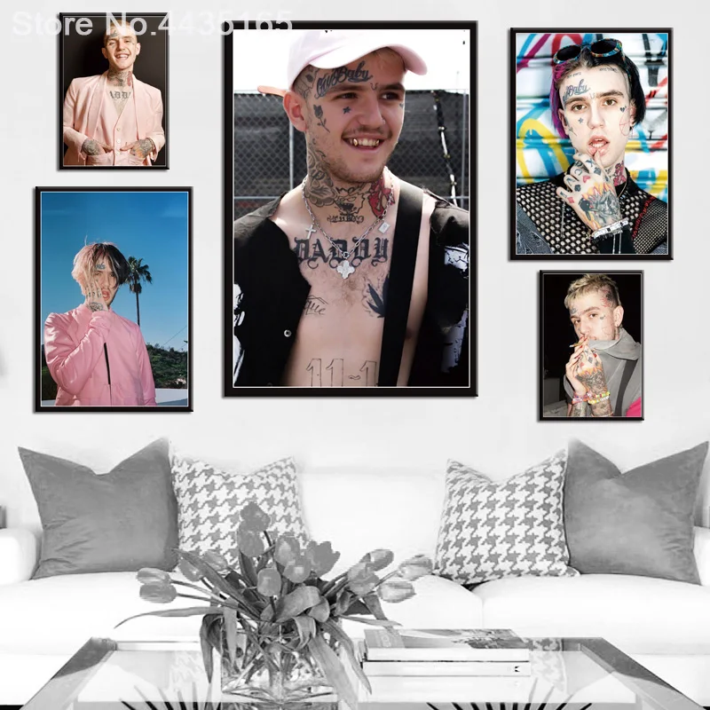 Плакат Lil Peep R.I.P рисование на холсте с изображением музыкальной певицы и звезд